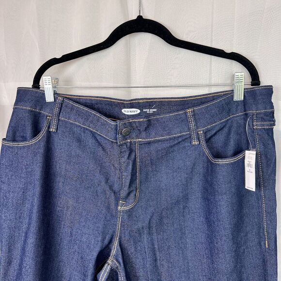 NWT Old Navy super skinny mid rise dark wash stretch jean sz 20 plus long - Picture 2 of 12